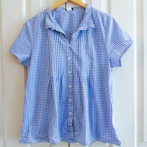 J Crew Blue Checkered Shirt